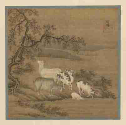 宋代 赵福 羊图 24.8×25.0 东京国立博物馆