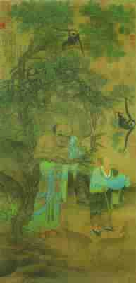 宋 刘松年 罗汉图 绢本117.2×56