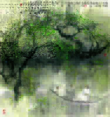王明明-绿树交加山-95×90
